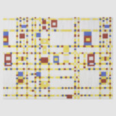 Piet Mondrian Broadway Boogie Woogie Abstracte Kun Tissuepapier (Voorkant)