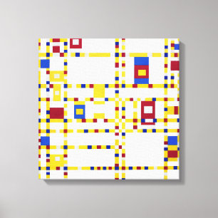 Piet Mondrian Broadway Boogie Woogie Canvas Afdruk
