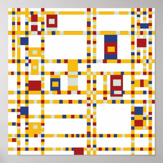Piet Mondrian - Broadway Boogie Woogie Modern Art Poster (Voorkant)
