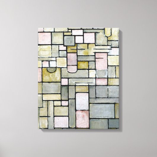 Piet Mondrian Compositie 8 Canvas Afdruk (Voorkant)