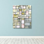Piet Mondrian Compositie 8 Canvas Afdruk (Insitu (Houten vloer))