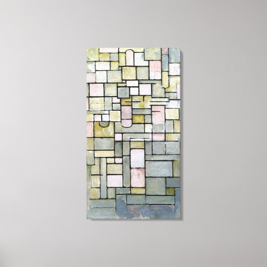 Piet Mondrian Compositie 8 Canvas Afdruk (Voorkant)