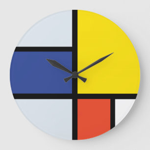 Piet Mondrian Compositie A - Abstracte Moderne Kun Grote Klok