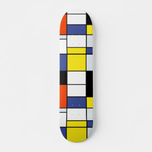 Piet Mondrian Compositie A - Abstracte Moderne Kun Skateboard