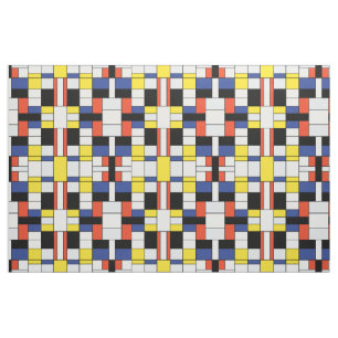 Piet Mondrian Compositie A - Abstracte Moderne Kun Stof