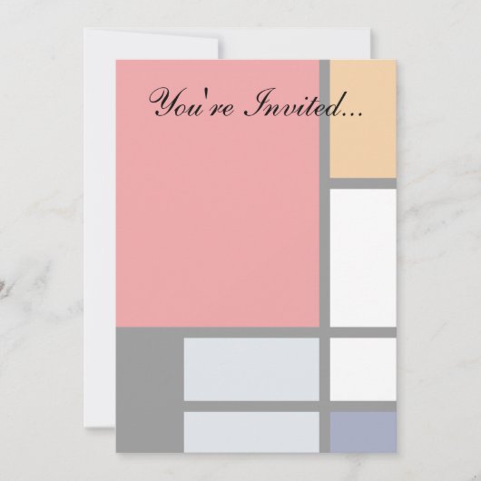 Piet Mondrian - Compositie met groot rood vlak Kaart (Voorkant)
