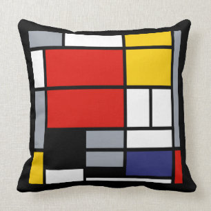 Piet Mondrian, Compositie met groot rood vlak Kussen