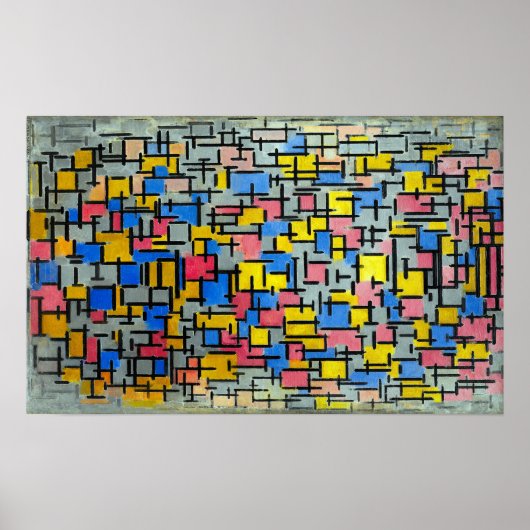 Piet Mondrian Compositie Poster (Voorkant)