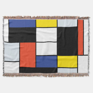 Piet Mondrian Composition A - Abstracte moderne ku Deken