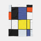 Piet Mondrian Composition A - Abstracte moderne ku Fleece Deken (Voorkant)