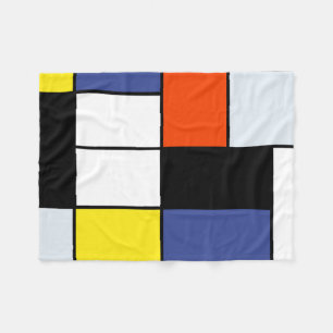 Piet Mondrian Composition A - Abstracte moderne ku Fleece Deken