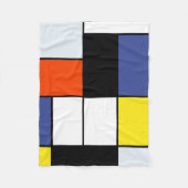 Piet Mondrian Composition A - Abstracte moderne ku Fleece Deken (Voorkant)