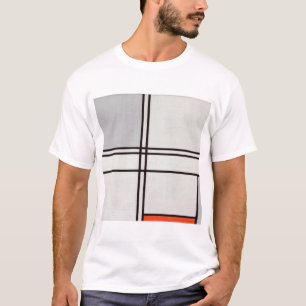 Piet Mondrian Composition (nr. 1) Grey-Red. T-shirt