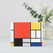Piet Mondrian Composition Red Yellow Blue Black Briefkaart (Staand voorkant)
