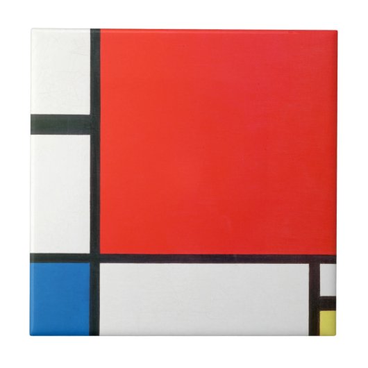 Piet Mondrian Composition With Red Tegeltje (Voorkant)