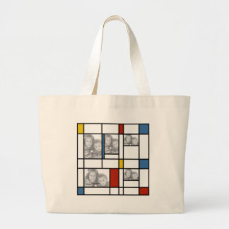 Piet Mondrian Geïnspireerd Photo Template Bag Grote Tote Bag