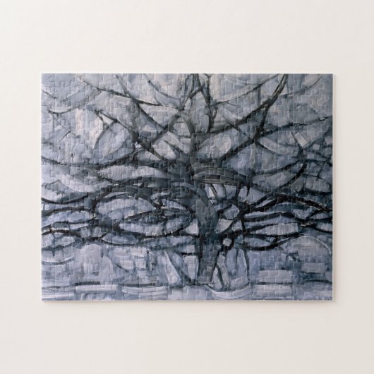 Piet Mondrian Gray Tree Legpuzzel (Horizontaal)