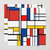 Piet Mondrian Kaart (Voorkant / Achterkant)