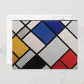 Piet Mondrian Modern Art Briefkaart (Voorkant / Achterkant)