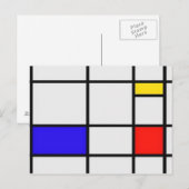 Piet Mondrian Modern Art Briefkaart (Voorkant / Achterkant)