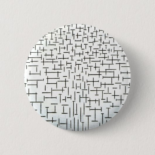 Piet Mondrian Modern Art Ronde Button 5,7 Cm (Voorkant)
