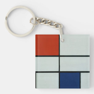 Piet Mondrian Modern Art Sleutelhanger