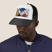 Piet Mondrian Modern Art Trucker Pet (In situ)