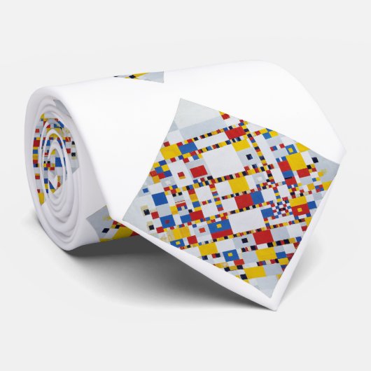 piet-mondrian, overwinning.boogie-woogie stropdas (Opgerold)