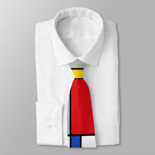 Piet Mondrian Retro Geometric Shapes Abstracte Kun Stropdas (Gebonden)