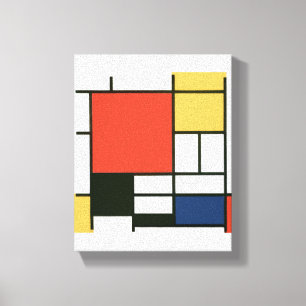 Piet Mondrian - Samenstelling Canvas Afdruk