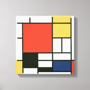 Piet Mondrian - Samenstelling Canvas Afdruk