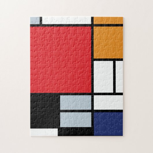 Piet Mondrian - Samenstelling met Grote Rode Plane Legpuzzel (Verticaal)