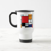 Piet Mondrian - Samenstelling met Grote Rode Plane Reisbeker (Links)