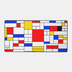 Piet Mondrian stijl abstracte kunst Bureaumat