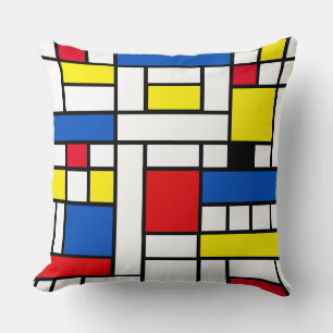 Piet Mondrian stijl abstracte kunst kussen