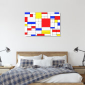 Piet Mondrian Style Abstract Art Canvas afdrukken (Insitu (Slaapkamer))