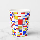 Piet Mondrian Style Abstracte kunst Papieren Bekers (Voorkant)