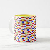 Piet Mondrian Style Abstrait Art Café Mug (Devant gauche)