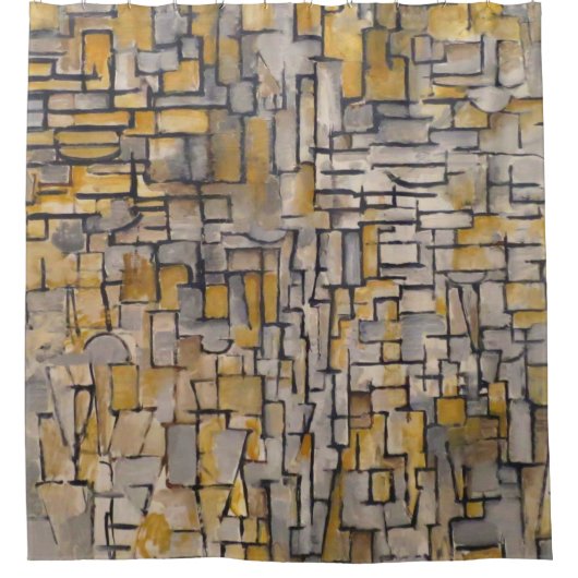 Piet Mondrian Tableau No 2 Composition No VII 1913 Douchegordijn (Voorkant)