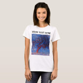 Piet Mondrian The Red Tree Famous Painting T-shirt (Voorkant volledig)