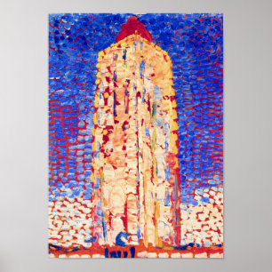 Piet Mondrian - vuurtoren in Westkapelle Fine Art Poster