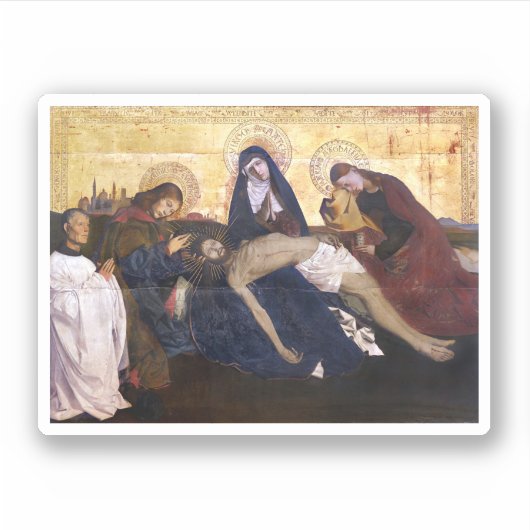 Pietà de Villeneuve-lès-Avignon Sticker Carré (Devant)
