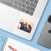 Pietà de Villeneuve-lès-Avignon Sticker Carré (Ordinateur portable avec iPhone)