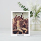 Pieta met drie Angels van Antonello da Messina Briefkaart (Staand voorkant)