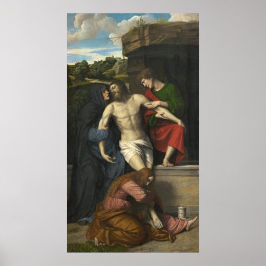 Pietà - Moretto da Brescia Poster d'Art (Devant)
