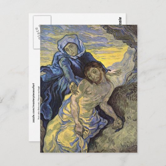 Pietà (na Delacroix), Van Gogh Fine Art Briefkaart (Voorkant / Achterkant)