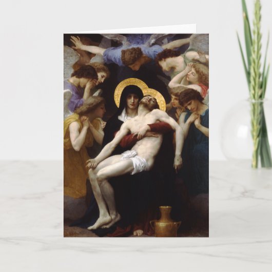 Pieta van Bouguereau Feestdagen Kaart (Voorkant)