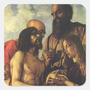 Pieta van Giovanni Bellini, Renaissance Fine Art Vierkante Sticker