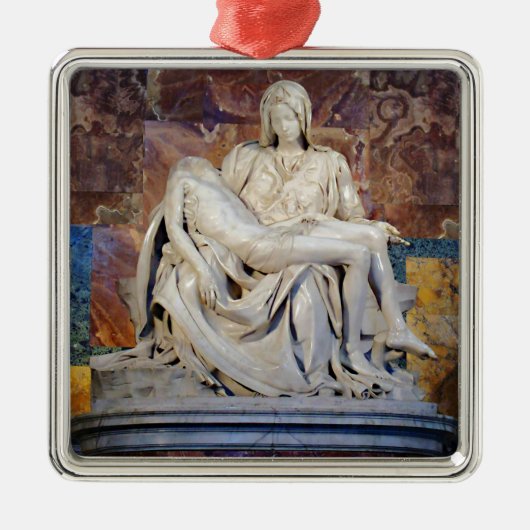 Pieta van Michelangelo Metalen Ornament (Voorkant)