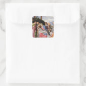 Pieta Vierkante Sticker (Tas)